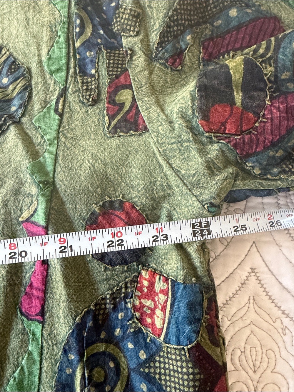 Green Patterned Elephant Button-Up Jacket, OS - Picture 7 of 10